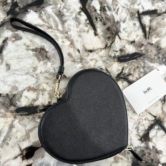 Coach Black Heart Wristlet - Picture 2 of 3